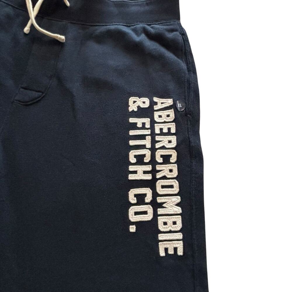 Abercrombie French Terry Open Hem Joggers Embroidered Spell Out Men's XL NEW